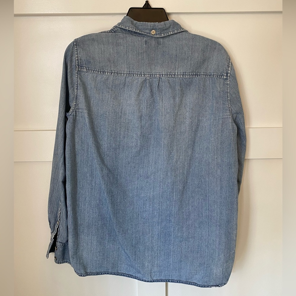 J crew medium‎ denim button front EUC - Picture 3 of 3
